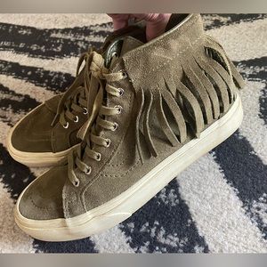 Vans, olive green with FRINGE!